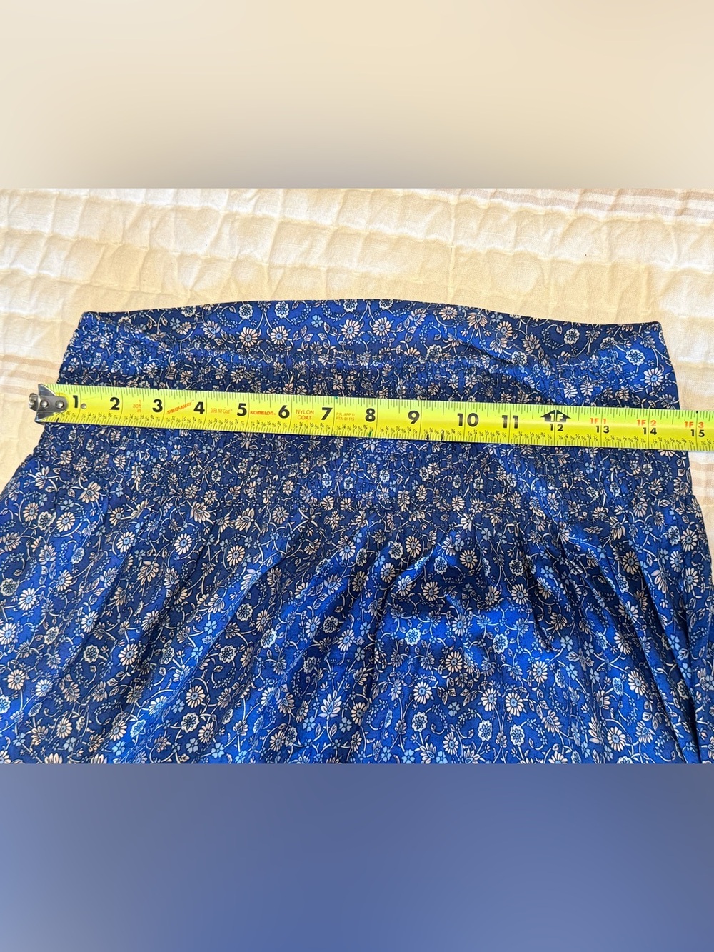 Natural Life Hanna Convertible Maxi Skirt or Strapless Dress Blue Floral Sz Med - Picture 9 of 11